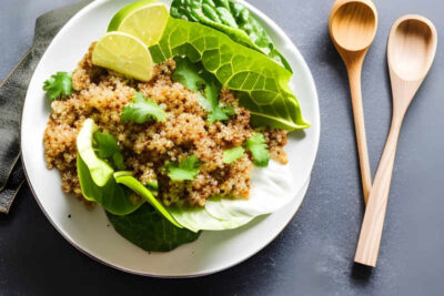 plato saludable con ensalada de quinoa